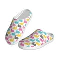 thumbnail image 2 of Lsque Colorful Rabbit Pattern Womens Comfort Cotton on Scuff With Memory Foam and Anti-skid Sole Slipper-44/45, 2 of 7