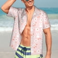 thumbnail image 5 of Picia Flower Rabbit Gentle Cotton Regular Fit Short Sleeve Casual Hawaiian Shirt for Men-Large, 5 of 9