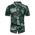 thumbnail image 4 of Aloohaidyvio Hawaiian Shirts for Men Big and Tall,Men Hawaiian Short Sleeve Beach Shirt Printed Summer Casual Shirts, Shirts for Men Army Green XL, 4 of 5