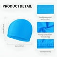 thumbnail image 3 of TELOLY 2Pieces Unisex Fabric Swimming Cap Waterproof Swim Hat Anti-Slip Bathing Cap for Women Men Kids, 3 of 7
