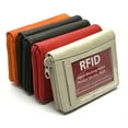 thumbnail image 2 of RFID Blocking Genuine Leather Women's Wallet Accordion Style Credit Card Holder Zip Around, 2 of 7