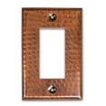 thumbnail image 1 of Monarch Pure Copper Hammered Single Rocker Wall Plate / Switch Plate, 1 of 5