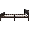 thumbnail image 5 of PAPROOS Full Size Bed Frame, Solid Wood Platform Bed with Strong Wooden Slats and Headboard, Modern Full Bed Frame, No Box Spring Needed, Espresso, 5 of 7