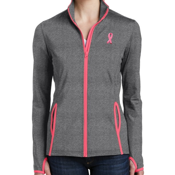Breast cancer fleece jacket cheap