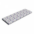 thumbnail image 1 of Boho Bench Pad, Colorful Composition Middle Eastern Geometric Motifs Rhombuses and Angled Lines, HR Foam Cushion with Decorative Fabric Cover, 45" x 15" x 2", Multicolor, by Ambesonne, 1 of 3