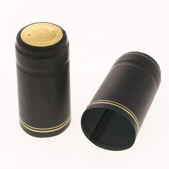 Cápsulas retráctiles con lengüeta de 100 unidades, adecuadas para as , acabado burdeos satinado, retráctiles para 60 alto Yotijar Cápsulas de botella de vino retráctil