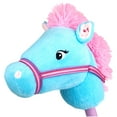 thumbnail image 3 of Spark. Create. Imagine Plush Stick Horse, Blue and Pink, 30", 3 of 4