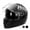 black, variant on Westt Full Face Helmet - Motorcyle Helmet with Dual Visor DOT Approved - Black L