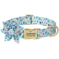 thumbnail image 2 of Didog Personalized Fabric Dog Collar with Cute Flower Engraved Pet NameTag Adjustable, 2 of 8