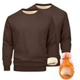 thumbnail image 1 of Styesk Chemises pour Hommes Mode Décontractée Chaleur Couleur Unie Manches Longues Col Rond, 1 of 8