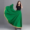 thumbnail image 6 of Women's Chiffons Long Skirt for Dancers Elastic Waist Sequins Lace Trim Dance Skirts for Performances and Photoshoots, 6 of 9