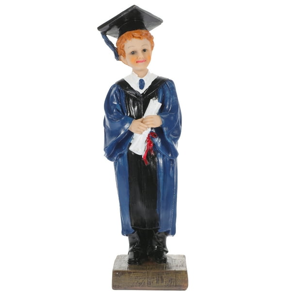 Figura de resina de graduación, adorno de escritorio para fiesta de graduación