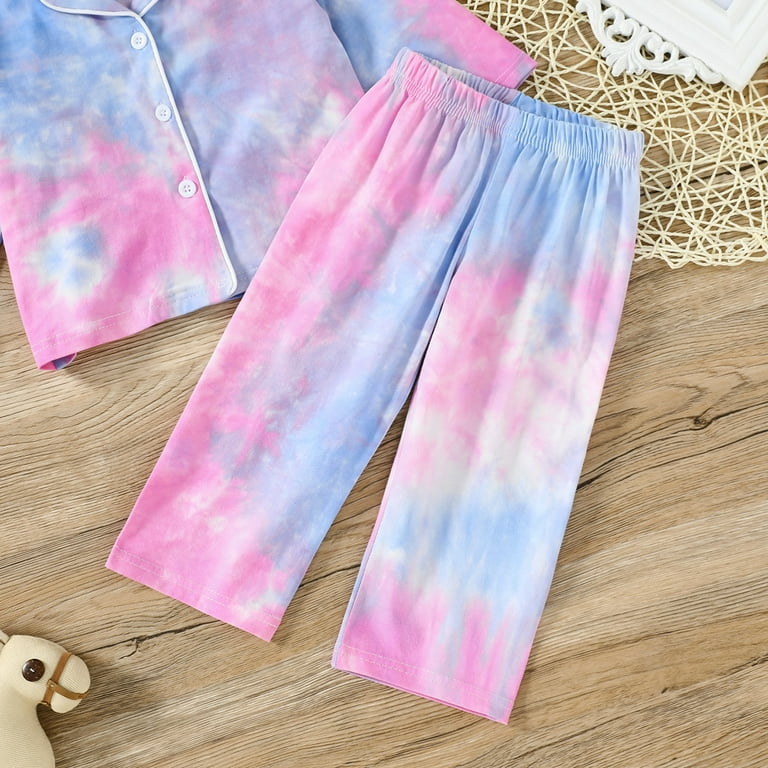 Tie dye satin pajamas sales