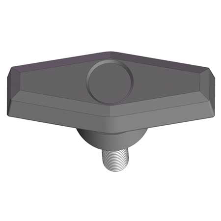 - INNOVATIVE COMPONENTS T Knob with Screw, 3/8-16 Thread Size, 1.50