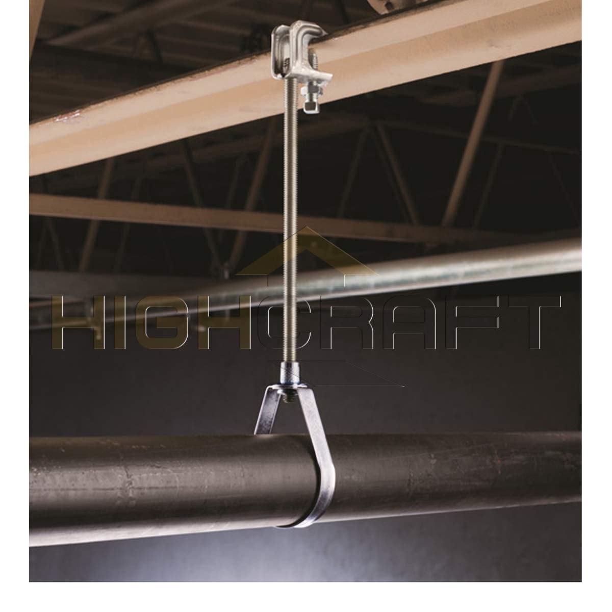Highcraft 8" Swivel Loop Hanger for Vertical Pipe Support Steel (5-Pk)