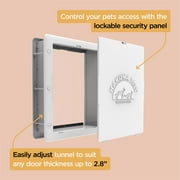 Hakuna Pets White Essential Medium Pet Door for Screens, Doors & Walls up to 2.76 Thick, for Dogs and Cats up to 42 lbs