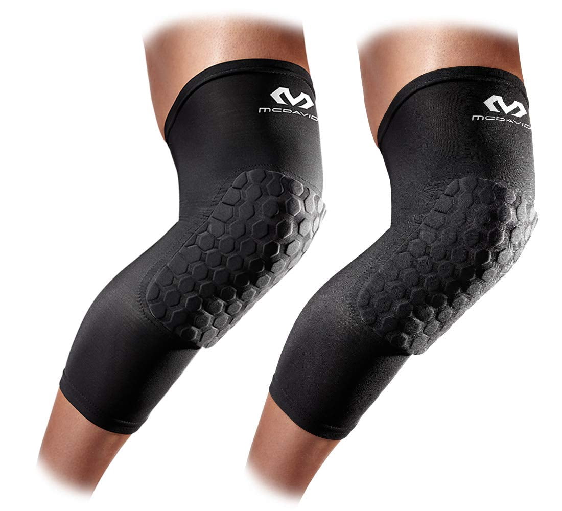 McDavid Hex Knee Pads Compression Leg Sleeve for Sports Protection - Pair of Sleeves