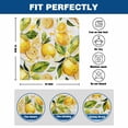 thumbnail image 6 of Summer Watercolor Dining Chair Back Cover Only, Yellow Lemon with Leaves Linen Textured Chair Back Covers Set of 6, Removable Washable Slipcovers for Dining Room, Wedding & Holiday Decoration, 6 of 9