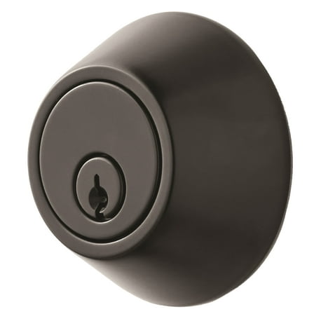 Keyed Entry Single Cylinder Deadbolt Lock, Matte Black Finish
