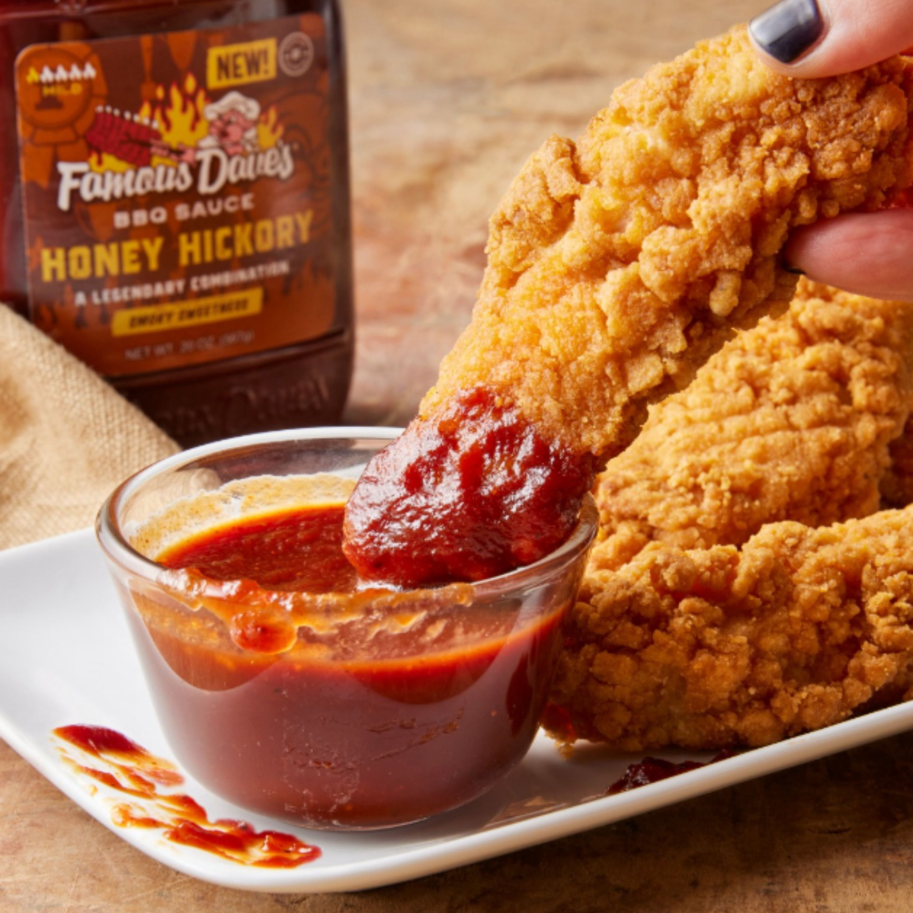 (4 pack) Famous Dave's Honey Hickory BBQ Sauce, 20 oz