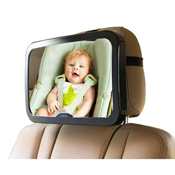 Baby Mirror For Car Large Wide Clear View Convex Back Seat Is Shatterproof And Adjustable