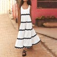 thumbnail image 2 of pimelu Dresses for Women Summer Dresses for Women Beach Boho Loose Flowy Pleated Swing Tank Long Dress Summer Casual Striped Print Sleeveless U-Neck Girls Maxi Sundress, 2 of 7