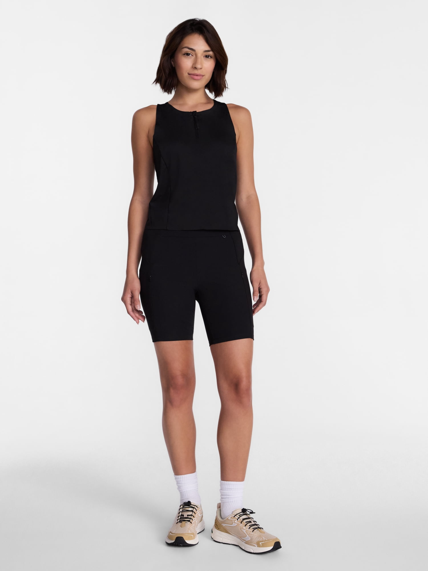 Avia Women's Quarter Zip Hybrid Tank Top, Sizes XS-XXXL