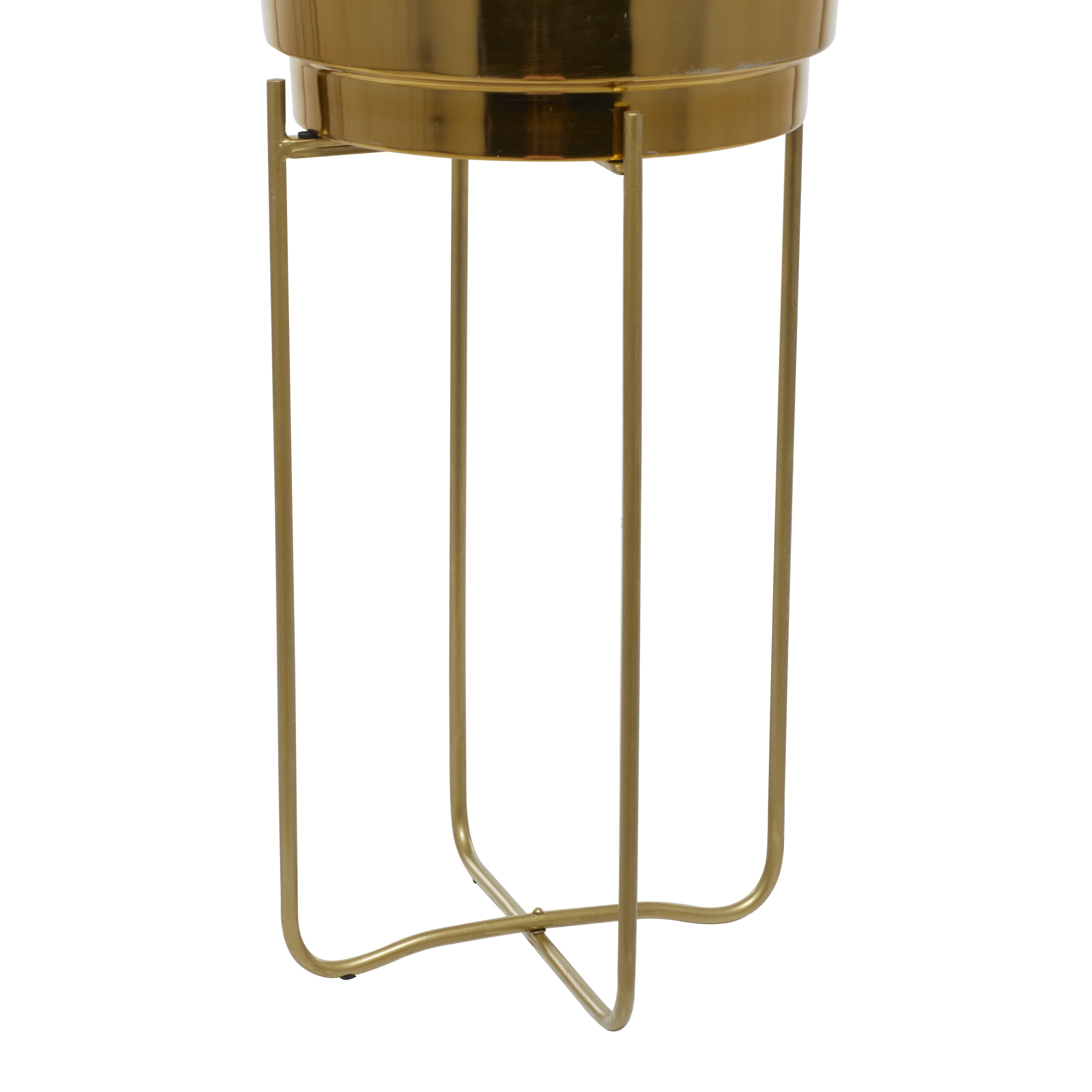 CosmoLiving by Cosmopolitan 31", 25"H Gold Metal Planter with Removable Stand (2 Count)