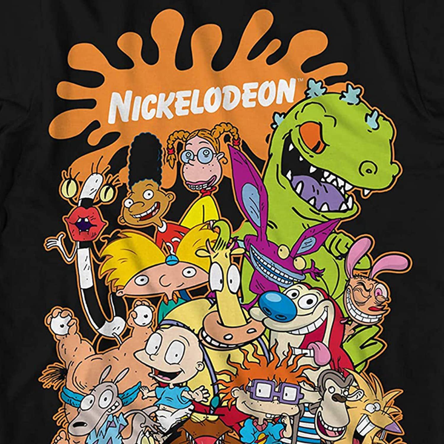 Airwaves Nickelodeon Men's Made in The 90's Graphic Tshirt - Black