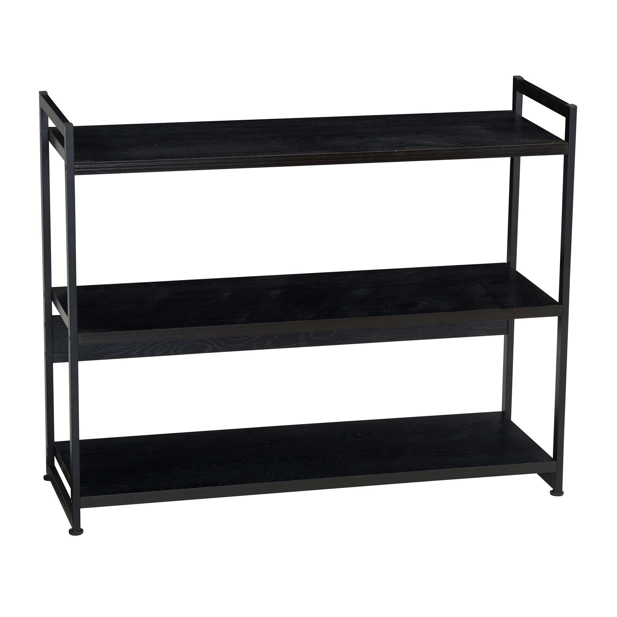 Household Essentials 3 Tier Storage Shelf with Minimalist Metal Frame