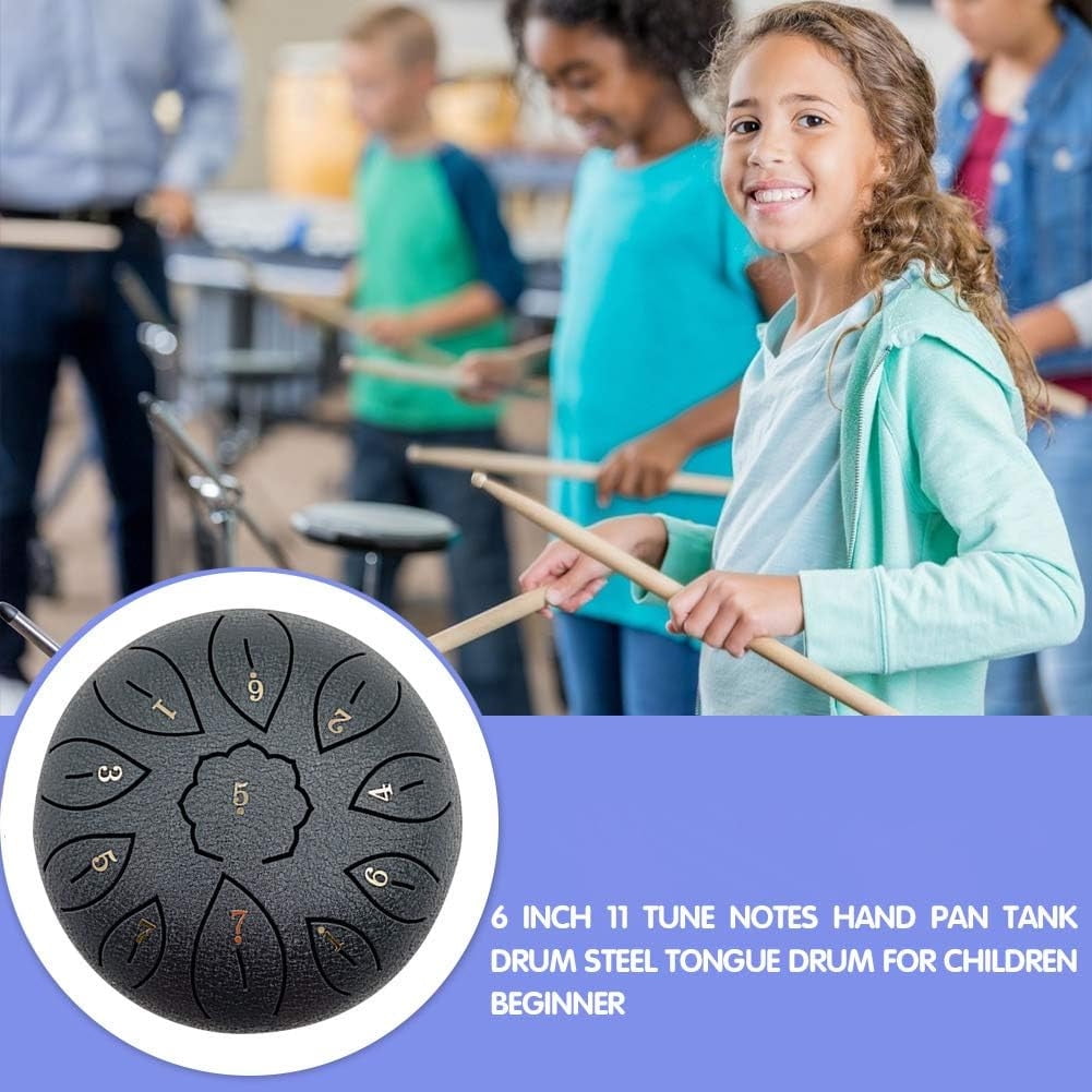 Steel Tongue Drum 6 Notes G Tone Hand Pan Drum Steel Petal Sound Zone Drum Portable Carry Bag Full Accessory Set&nbsp;Picks