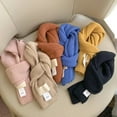 thumbnail image 3 of Esaierr Kids Girls Boys Warm Knit Scarf for Toddler Winter Scarf Solid Colour Scarf, 3 of 5
