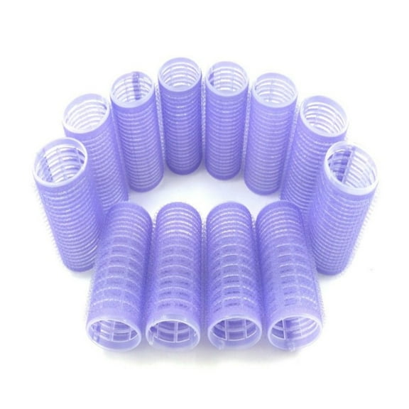 Self Grip Small Hair Curlers, Happon 24 Pieces Hair Rollers Self Grip Salon Hairdressing Curlers Tools for Girls Women (0.6 x 2.4 inch, Random Color)