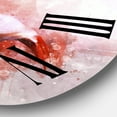 thumbnail image 3 of Designart 'Portrait Of Pink Flamingo V' Farmhouse Wall Clock, 3 of 5