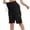 Black-#001, variant on Dweltoz Cargo Shorts for Women High Waisted Casual Long Shorts with Pockets Summer Lightweight Knee Length Outdoor Short Pants,Black XL
