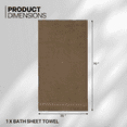 thumbnail image 3 of MoNiBloom 100% Cotton Oversized Bath Sheet, 35x70 inches Extra Large Bath Towel for Bathroom, Super Soft and High Absorbent Luxury Towel, Chocolate Brown, 3 of 12