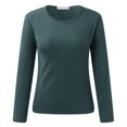 thumbnail image 6 of ZHENHONG Long Sleeve T Shirt Women, Women O Neck Lined Thermal Thermal Underwear Slim Tops Long Sleeve Thermal Shirts Winter Tops Going Out Tops, 6 of 9