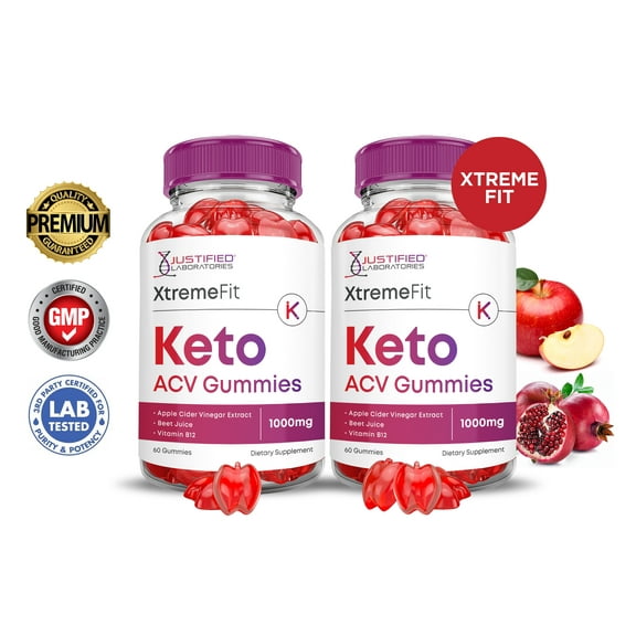 (2 Pack) Xtreme Fit Keto ACV Gummies 1000MG Dietary Supplement 120 Gummys