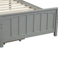thumbnail image 3 of Gray Twin Wood Platform Bed With Drawer Functionality - Solid Construction Two Drawers For A Stylish Bedroom, 3 of 6