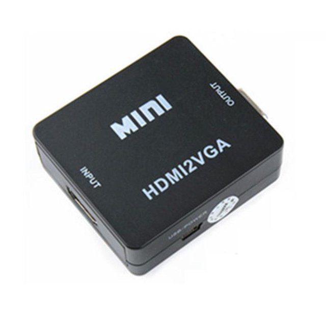 Mini HDMI-compatible To VGA Converter Box Digital To Analog Audio Video Adapt к_