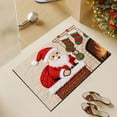 thumbnail image 6 of Christmas Doormat 60x40cm Knitted Soft Santa Claus Kitchen Rug Winter Entryway Low Pile Rugs for Entrance Kitchen Bedroom Decorations (E), 6 of 6