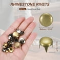 thumbnail image 2 of 6mm Round Dome Rivet, 90 Pcs Metal 4 Claw Spike Spot Stud Punk Rock Rivet Nailhead for DIY Leather Crafting for Decor Repair Clothing Belts Bags Shoes, Bronze, 2 of 6