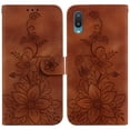 thumbnail image 2 of Compatible with Samsung Galaxy A02 Embossed Lily Wallet Case with Card Holder PU Leather Flip Cover, 2 of 5