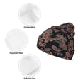 thumbnail image 3 of Lsque Retro Floral Pattern Knitted Beanie, Unisex Winter Hat, Knit Hat Winter Beanies Thick Fisherman Beanies Cuffed Plain Skull Caps, 3 of 6