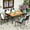 Brown, variant on Costway 7PCS Patio Rattan Dining Chair Table Set W/ Cushion & Hole Turquoise