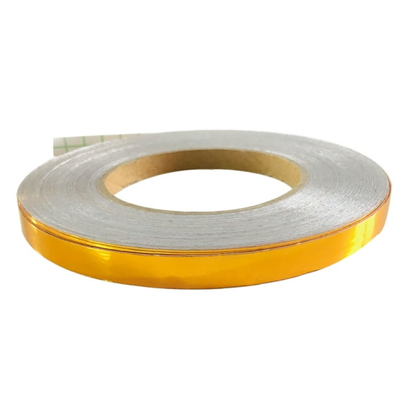 Bewildely Cinta autoadhesiva para azulejos, resistente al agua, para oficina, baño, cocina, suelo, grietas, línea de costura, rollo de sellador, tira de Decoración del hogar Oro, espesar 1 cm Bewildely HA064303-05
