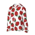 thumbnail image 2 of Balery Hand Drawn Strawberry Men's Women's UPF 50+ Sun Protection Lightweight Hoodie Performance Long Sleeve Shirt for Fishing Running-Medium, 2 of 9