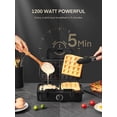 thumbnail image 6 of 3-in-1 Sandwich Maker with Removable Plates, 1200W Waffle & Grill Press, 5-Gear Temp Control, Non-Stick Coating, 6 of 8