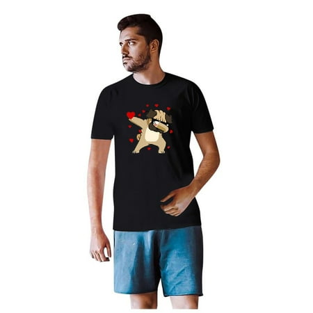 sebulube Mans Casual Short Sleeve Tops Ladies Valentine's Day Print Sweatshirt Blouse
