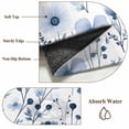 thumbnail image 5 of Spring Watercolor Area Rugs 5x7 ft Grey Blue Flower Leaves Floral Washable Rug Non Slip Indoor Carpet Absorbent Floor Mat for Living Room Bedroom Dining Room, 5 of 9